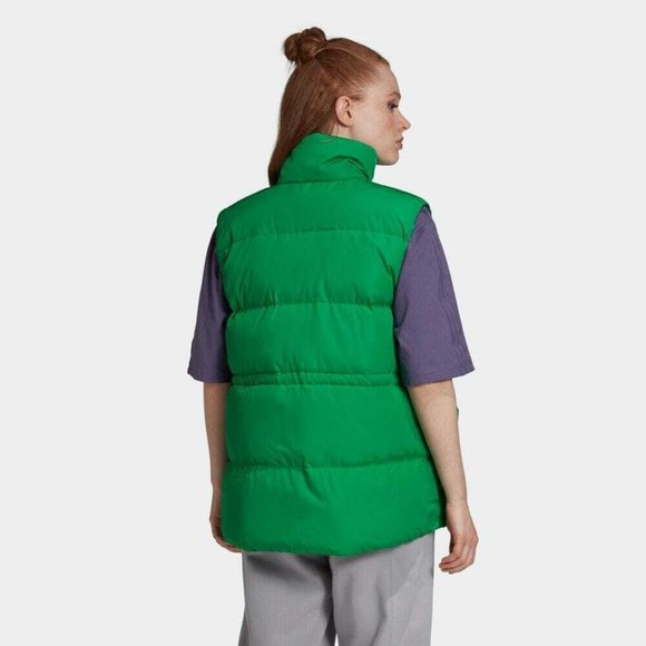 NEW Size XS X-Small   Adidas Originals Green Down Zip-Up Puffer Vest GD2521 - Picture 3 of 9